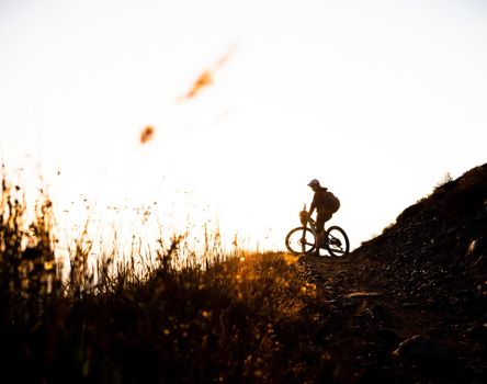 Mountainbiken Südtirol Sonnenaufgang